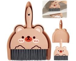 Kleine Bezem en Stoffer Set - Handveger voor Keuken, Bureau en Kleine Oppervlakken