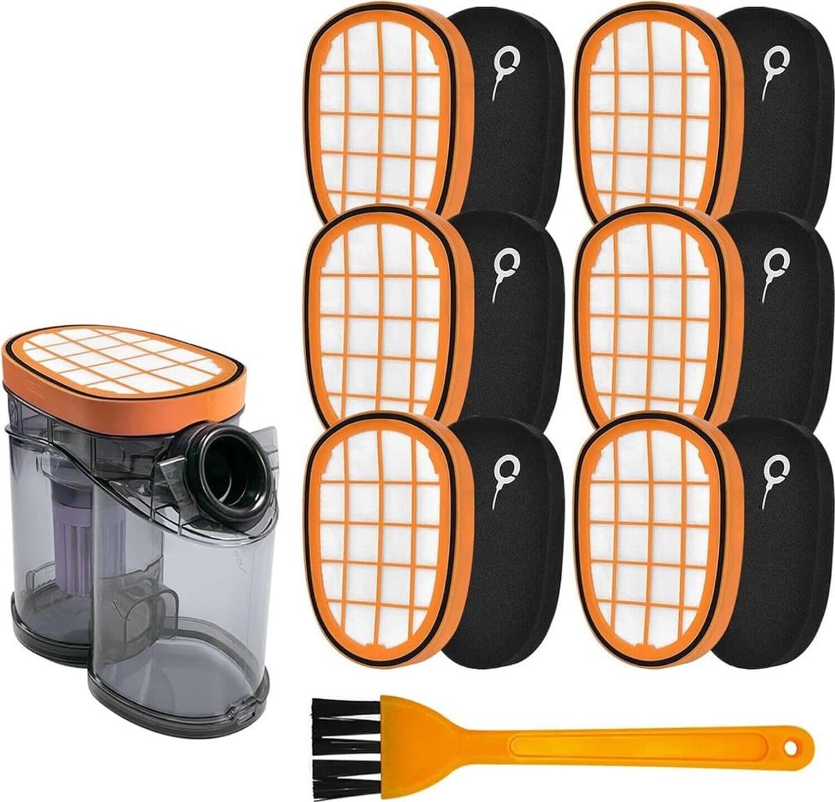 Zes vervangingsfilters Geschikt voor de SpeedPro Max Aqua draadloze stofzuigers FC6723/01, FC6901-FC6904, XC7042/01 en FC5005/01 — afbeelding 1
