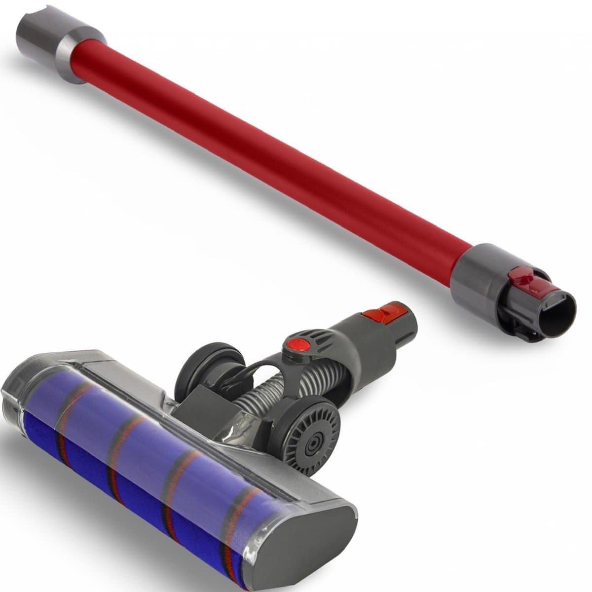 DEGG - Parketborstel + Stofzuiger Buis (rood) - Geschikt voor Dyson V10, V11, V15, V7 en V8 - Premium Kwaliteit — afbeelding 1