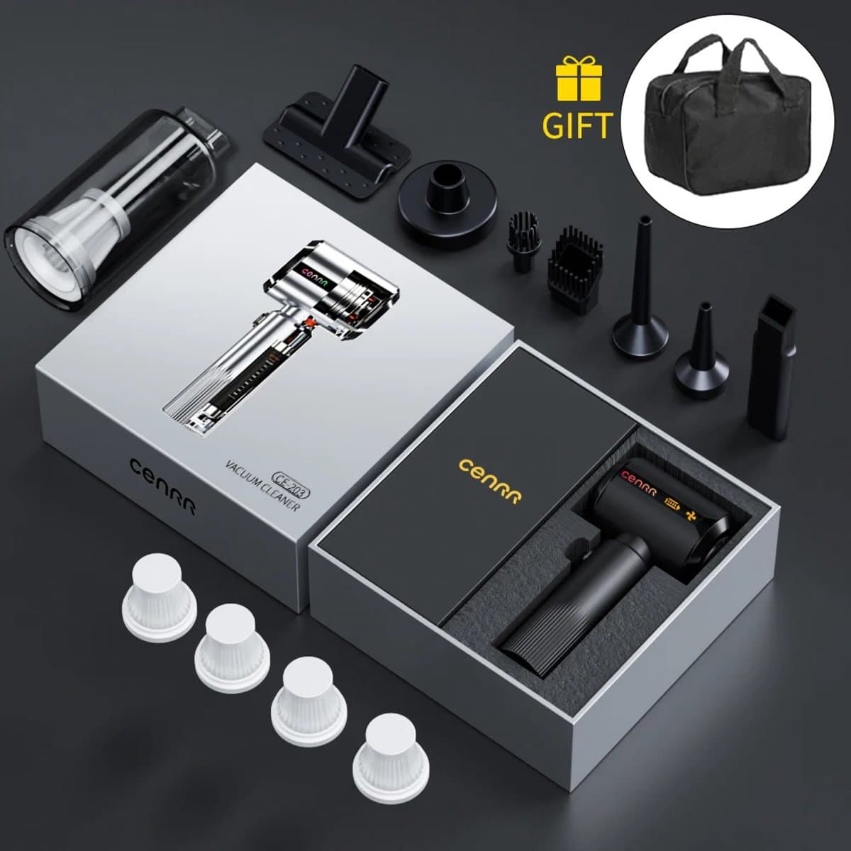Golaro Auto Stofzuiger - Kruimeldief - Draadloze Stofzuiger - Handstofzuiger - Auto Accessories - Kruimelzuiger - Zwart - — afbeelding 1