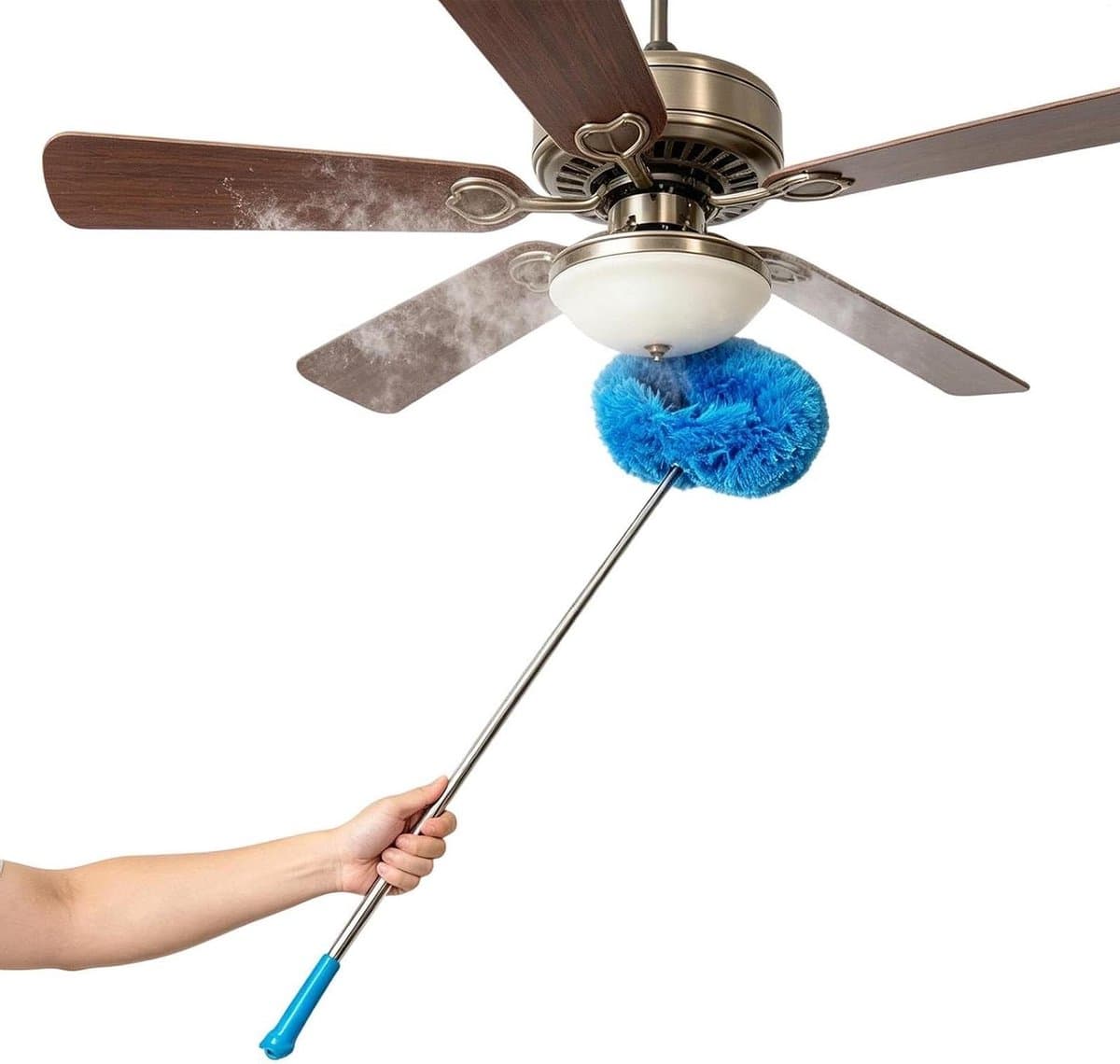 Stofzuiger Plumeau - Draadloze Stofwisser - Hoge Oppervlakken Reinigen - Elektrostatische Stofopname - Tot 115 cm - Blauw — afbeelding 1