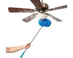 Stofzuiger Plumeau - Draadloze Stofwisser - Hoge Oppervlakken Reinigen - Elektrostatische Stofopname - Tot 115 cm - Blauw