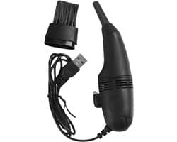 Mini Stofzuiger - Handstofzuiger - Toetsenbord Reinigen - USB Oplaadbaar - 19.7 cm Lengte - Zwart